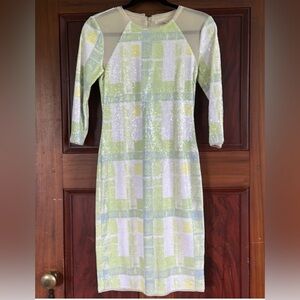 Sequin green RR midi dress